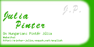 julia pinter business card