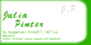 julia pinter business card